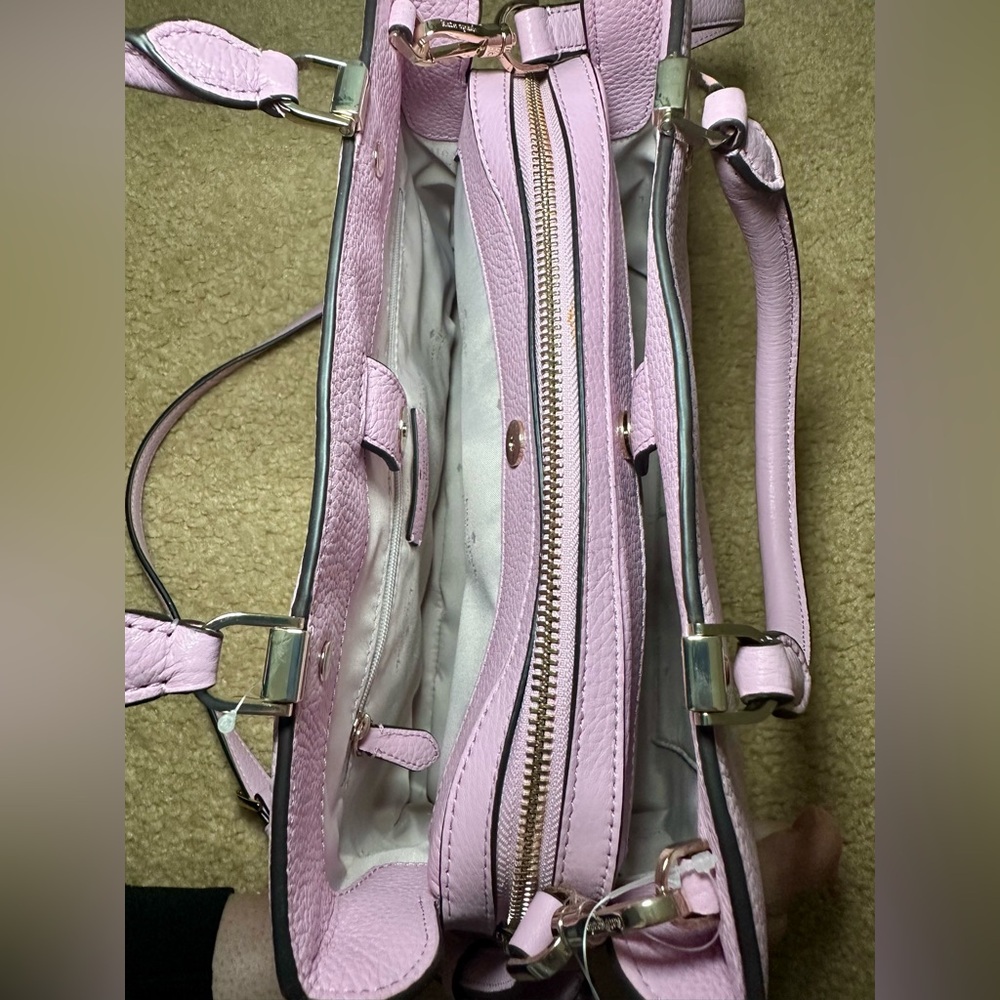 Kate Spade Lavender Leila Satchel Bag Quartz Pink - Picture 5 of 8